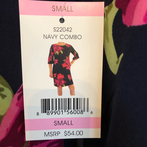 NWT Alexandra + Oak navy floral dress! - Picture 6 of 7